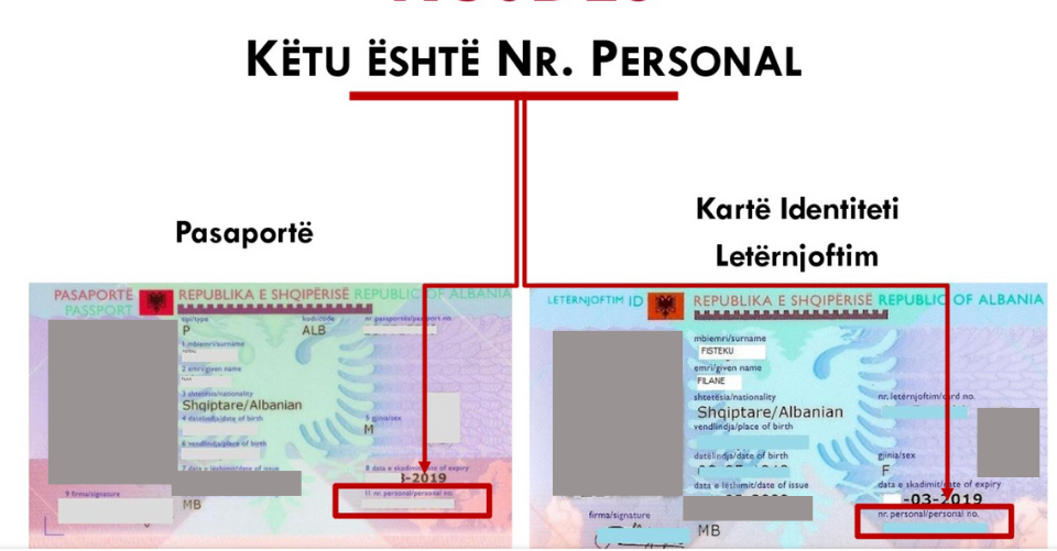 Shembull i Nr personal